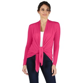 Fuchsia Womens Cardigan Sweater Open Front, Fuchsia, X-Large
