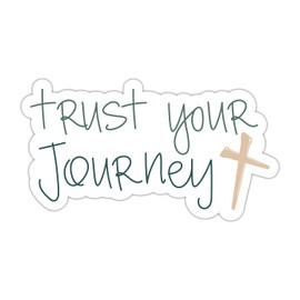 ZURRAM Christian Faith Vinyl Waterproof Sticker About Jesus God Scripture Prayer, Trust Your Journey Cross Religious Stickers Decals for Laptop Water Bottle Journaling