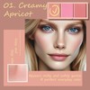 3 Color Matte Pink Blush Palette with Brush, Long Lasting