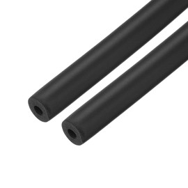 QUARKZMAN 2pcs 3.3ft Pipe Insulation Hose 1/4" (6mm) ID 16mm OD Foam Hose for Handle Support Black