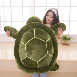 50 cm Turtle Cuddly Toy, Stuffed Turtle Plush Toy, Large Turtle Plush Turtle Green, Soft Fluffy Plush Toy for Bed, Car and Home