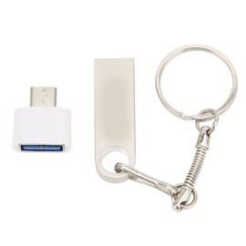 USB Flash Disk Usb2.0 TypeC Mobile Phone Computer Dual Use U Disk High Speed Flash Drive with Keychain(16GB Silver)