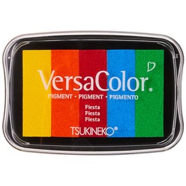 Rayher Stempelkissen Versacolor,5Farben „Regenbogen“, 4,7x7,5cm