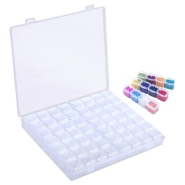 Naler 56 Grids Plastic Storage Box Organizer Display Case Container for 5D Art Projects Jewelry Beads Nail Art Rhinestone Diamonds Earrings Necklace Cosmetic Tablets