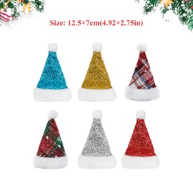 CHEERYMAGIC Christmas Cutlery Holders 6 Pcs Christmas Table Decoration Tableware Holders Christmas Santa Hats Silverware Holders Knifes Forks Tableware Bags for Christmas Party Decorations A8SDMDCT