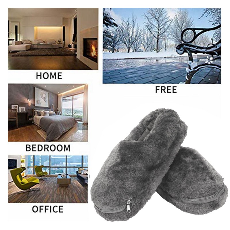 Electric Heating Slippers USB Plush Soft Inside Slip Resistance Warm