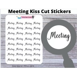 Homemade Meeting Appointment Planner Stickers #41  / Planner Stickers / Journal Stickers