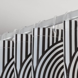 Sealskin Brave Shower Curtain 180 x 200 cm PEVA Black / White