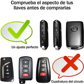 WOAZNSK Funda para Llavero compatible con Mazda 3 con 4 Botones,Protector De Llaves con Llavero De Piel, Funda para Llave De Cobertura Total Compatible para Mazda 3,4, CX-5,CX-9,CX-30-2019-2024