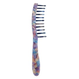 COLLBATH Wide Tooth Comb for Curly Hair Marble Texture Hair Stylist's Tool for Women