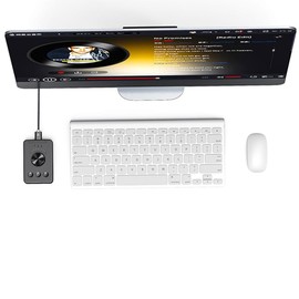 Aswalling Bluetooth-Compatible Volume Controller Knob Computer 3 Volume Control Modes Support One-Click Mute