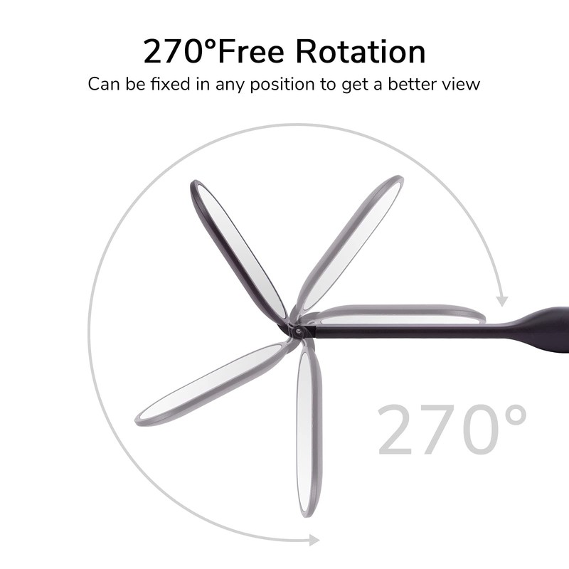 Miuffue Lash Mirror for Eyelash Extensions, 2inch Foldable Eyelash Mirror