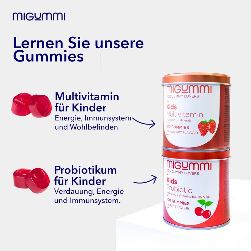 Probiotic Gummies Children | 100 Gummies with Natural Cherry Flavour