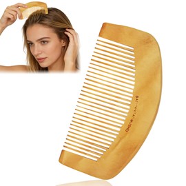 Wooden Hair Comb for Curly Wide Toothed Wooden Comb Natural Peach Wood Mini Combs Anti-Static, Fine Tooth Detangling Comb for Women & Men