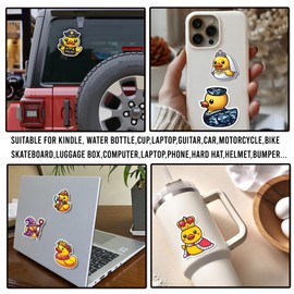 WESILY Pack 50 PCS Duck Kawaii Stickers Cute Cartoon Animal Waterproof Sticker Vinyl Decals Decorations Water Bottles Laptop Phone Helmet Scrapbooks Gifts Birthday for Ducks Lovers Teens Adults
