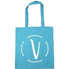 Hippowarehouse V Initial Tote Shopping Gym Beach Bag 42cm x38cm, 10 litres