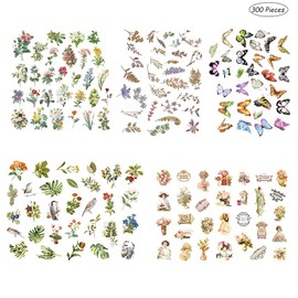 Sticker Set, Sticker Photo Album, Decoration Sticker Pack, Decorative Stickers, Pack of 300 Stickers, Scrapbook Accessories, for Scrapbook, Art, Crafts, Bullets, Laptops