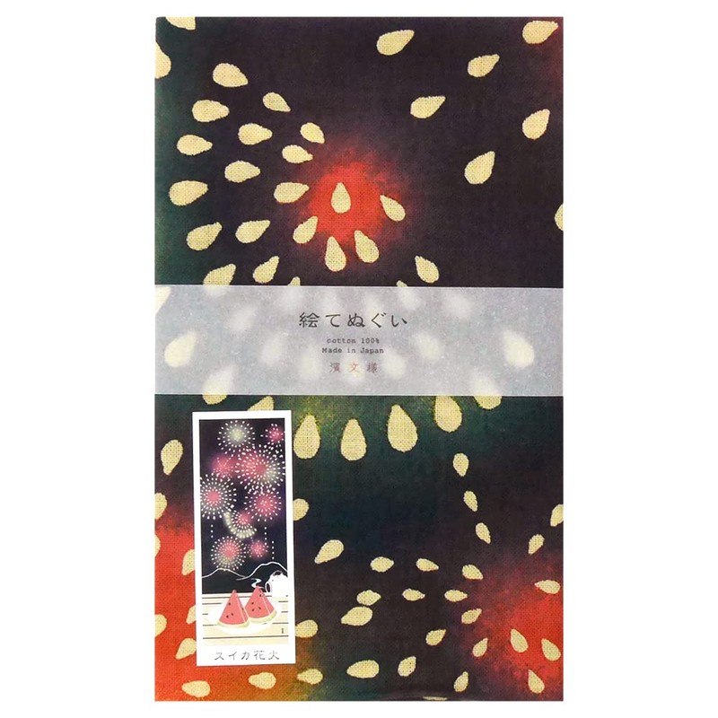 Hamamonyo Picture Tenugui Watermelon Fireworks