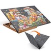 Tektalk Foldable Jigsaw Puzzle Board with 3 Angle Adjustable Bracket/Stand,