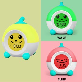 iHoo Ok to Wake Kids Alarm Clock, Toddler Sleep Training Clock with Touch Night Light, Nap Timer Gift for 2-9 Years Girls Boys