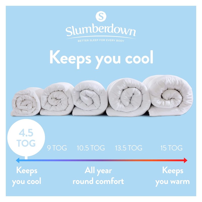 Slumberdown Cool Summer Nights Single Duvet - 4.5 Tog Lightweight