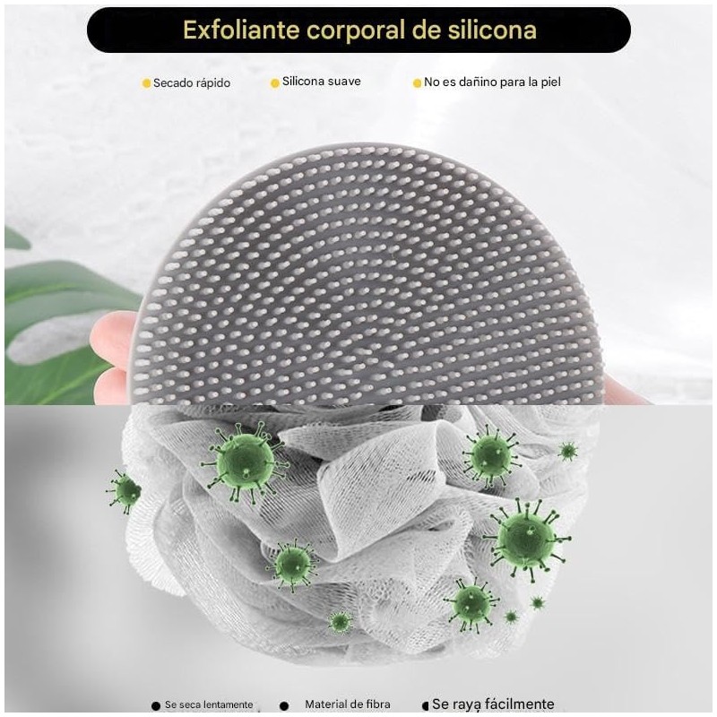 Cepillo de silicona para cuerpo - 2 cepillo de baño