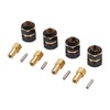 4PCS 4mm Widen Brass Wheel Hex Extended Adapter for Axial