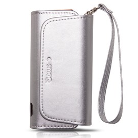 [20+ Colours] e-smoQ Case Compatible with IQOS Iluma, High-Quality Case for Starter Set (Silver)