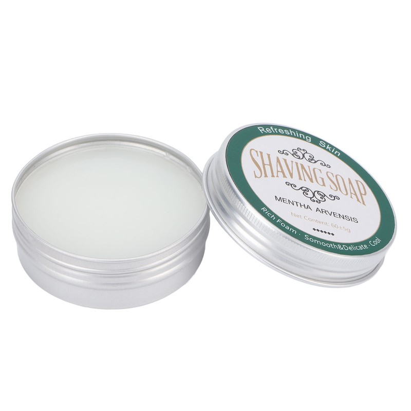 2 Pcs 60g Shaving Soap Mint Fragrance Softening Beard Men's