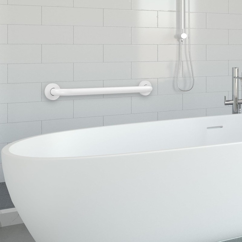 12 Inch Grab Bars for Wall White, Safety Shower Grab