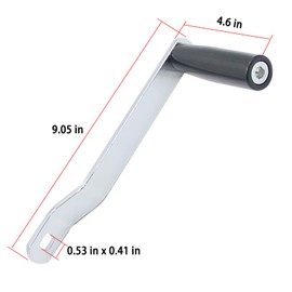 JTEYINH Upgraded Winch Handle, Universal Trailer Winch Handle, Comfort Grip, Black, 4.6 x 9.05 x 0.53 inches