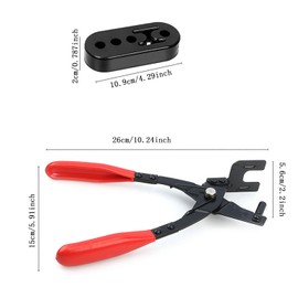 Shengsenfu 10" Exhaust Hanger Removal Pliers and 2 Hole Exhaust Hanger Rubber Set Universal Exhaust Insulators Muffler Hangers Removal Tool Rubber Isolator Rubber Hanger Support Removal Tool (3 Pcs)
