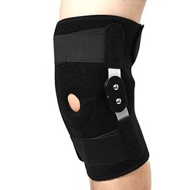 ZJchao Rodillera Deportiva Estabilizadora de Rodilla con Bisagras de Aluminio Ajustable para Medial y Lateral Soporte Profesional Protector de...     
