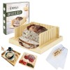 Kenomaza Bread Slicer W/Adjustable Cutter, Crumb Tray & charcuterie Board