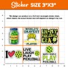 MAIANEY [10Pcs, 3x3] Funny Pickleball Sticker Pack, Set of 10