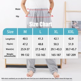 YingXue Catheter Leg Bag Pants - Urine Bag Pants with Double Pockets for Men & Women - Holds (2) 2000ml Leg Bags - Compatible with Nephrostomy, Foley, Suprapubic & Biliary Catheters (Gray/L)