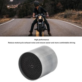 TKSE Motorcycle Exhaust Pipe Catalyst, Stainless Steel Front Middle Exhaust Muffler Catalyst Universal for Motorbike(53 * 50mm)
