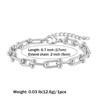 SKENUDY 18K Gold-Plated Chunky Chain Bracelets for Men and Women