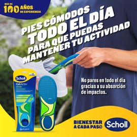 Scholl GelActiv Sport Gel Insoles for Men, Ideal for Trainers and Tennis, Superior Comfort and Support, GelWave Technology for Shock Absorption and Elasticity, Size L, UK 7-12.5