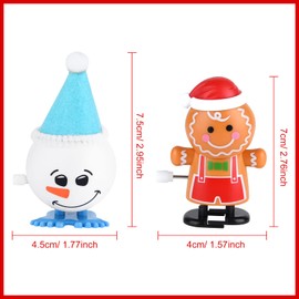 ELECLAND 15 Pcs Christmas Wind Up Toys Set Reindeer Snowman Penguin Secret Santa Gifts for Christmas Party Favours Xmas Stocking Fillers