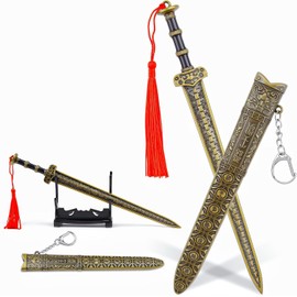 Medieval Style Letter Opener - Ancient Sword Design with Sheath & Display Stand, Decorative Envelope Mail Opener Tool for Home & Office