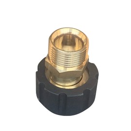 HOTEISON High Pressure Washer, High Pressure Hose, Connection Coupling, Ryobi & Kärcher Interconnection of Different Hoses, Attachment, Conversion Adapter, M22 Male Thread (Inner Diameter 0.6 inches (14 mm) x M22 Female Thread (Shaft Center 0.6 inches (15 mm)