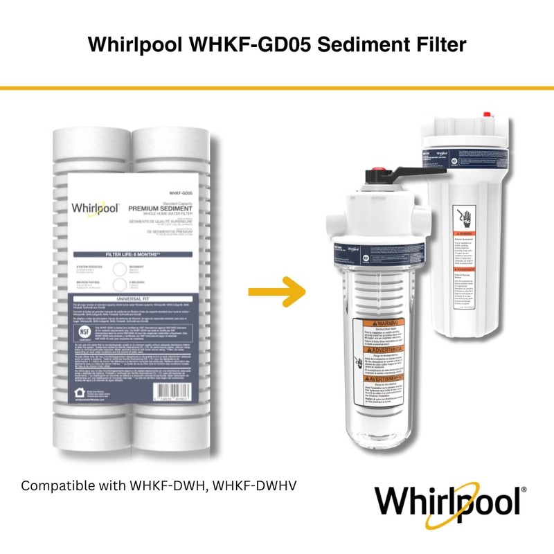 Whirlpool 10" x 2.5" Whole Home Standard Capacity Sediment Filters