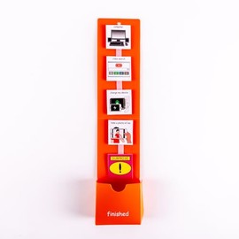 PECS® Mini Visual Schedule, Portable Activity Tracker for Autism, ASD, Speech Delays, Special Education (Orange)