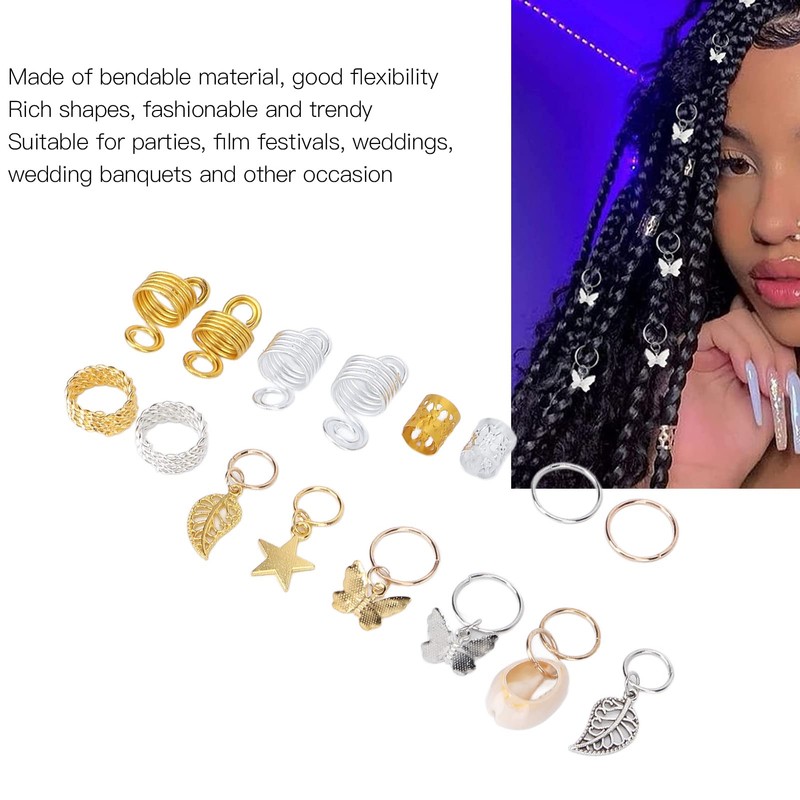 Anillos para el Cabello, 140 Piezas Puños para el Cabello