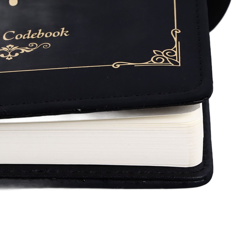 B6 Notebook Combination Lock Black Gold Retro 240 Pages Smoothing