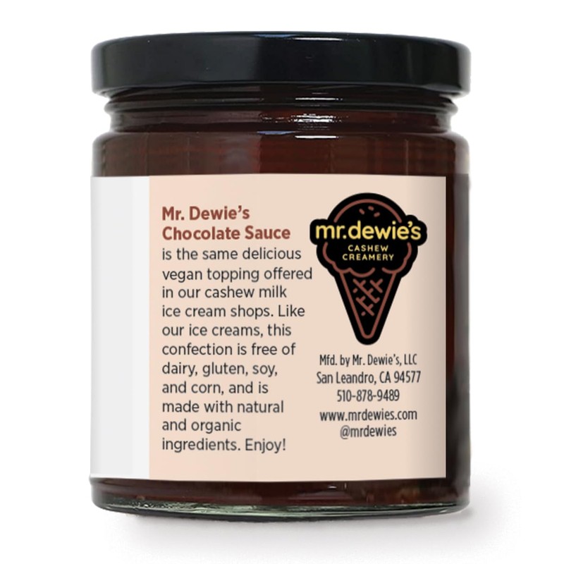 Mr. Dewie's Organic Vegan Dessert Sauces (Chocolate)