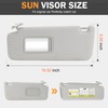 Left Driver Right Passenger Side Grey Sun Visor with Vanity