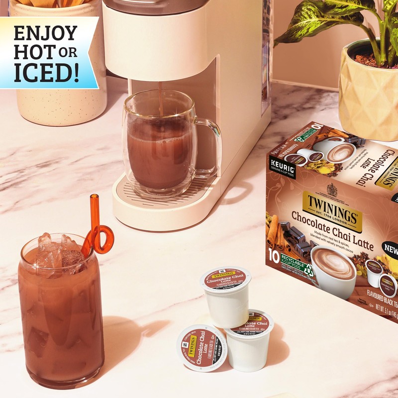 NEW Twinings Chocolate Chai Latte Tea 60 K-Cup Pods for