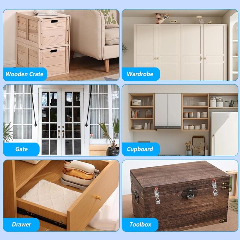 Jyvlucient Toggle Latch 12PCS Toggle Catch Latches Metal Toggle Clamp